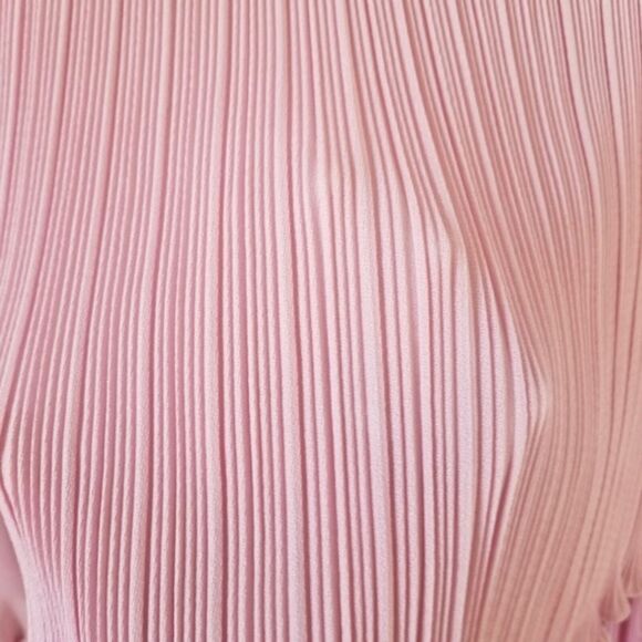 Vintage Darcy Pink Pleated Ruffle Dress - see measurements - Picture 10 of 11